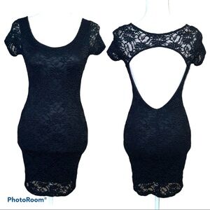 Black Lace Cocktail Dress